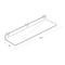 Azar Displays 24"W x 6"D Clear Acrylic Shelf for Pegboard and Slatwall, PK4 556009 - alternate 2